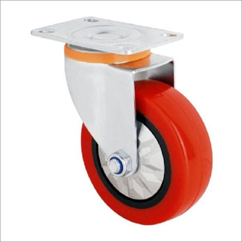 Ball Bearing Red PU Caster Wheel