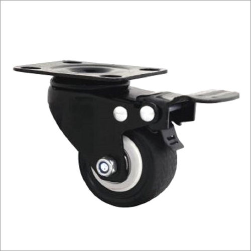 Duty Double Black PU Caster Wheel