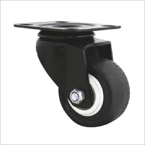 Duty Double Black PU Caster Wheel