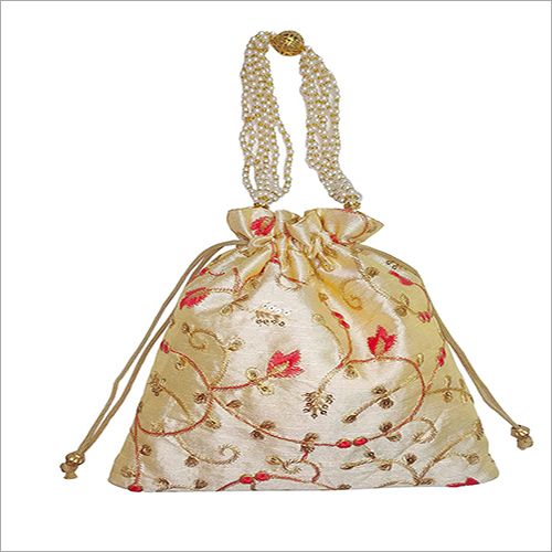Silk Designer Embellished Potli Bag