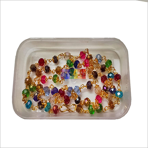 Multicoloured Crystal Beads Chain