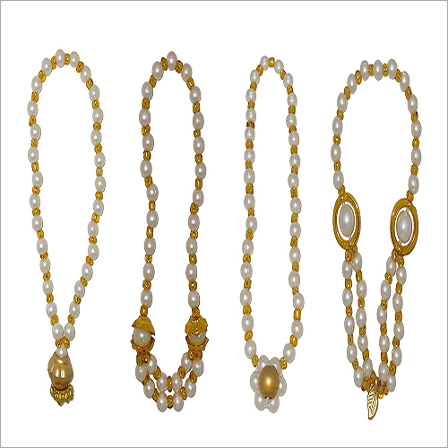 Pearl Necklace Jewellery for DeityGodGoddess Small Pack of 4 (with Storage Box)