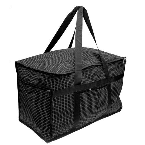 Large Size Travel Multipurpose Storage Bag Organizer With Zipper Closure (Black)