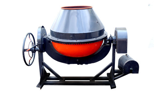 Red Concrete Mixer Machine Bed Type With Motor