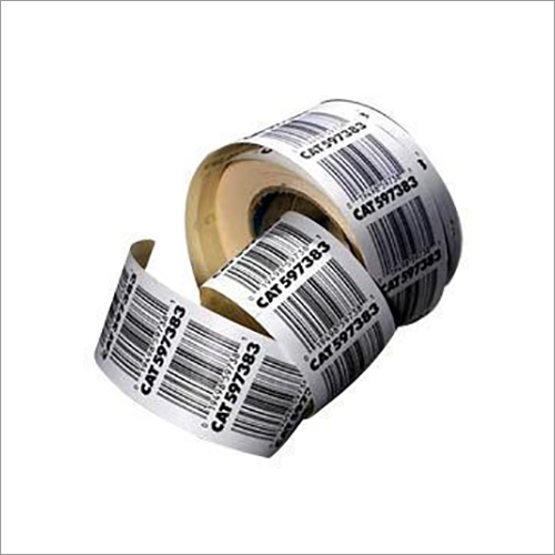 Barcode Labels - Custom Vinyl Adhesive Stickers, White Color, Hot Melt Adhesive, Personalized Shape Design