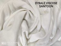 Dyeable Viscose Santoon Fabric - Color: White