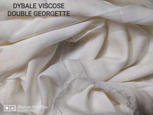 White Dyeable Viscosue Double Georgette Fabric