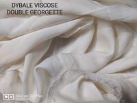 Dyeable Viscosue Double Georgette Fabric - Dyeable Fabric, Lightweight, Colourfastness, Exceptionally Soft, Washable, Plain White
