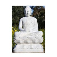 White Marble Dhyana Mudra Buddha Statue