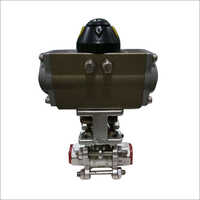 Silver-black Ptafcsbv-15 Pneumatic Actuator Operated Forged Carbon Ball Valve