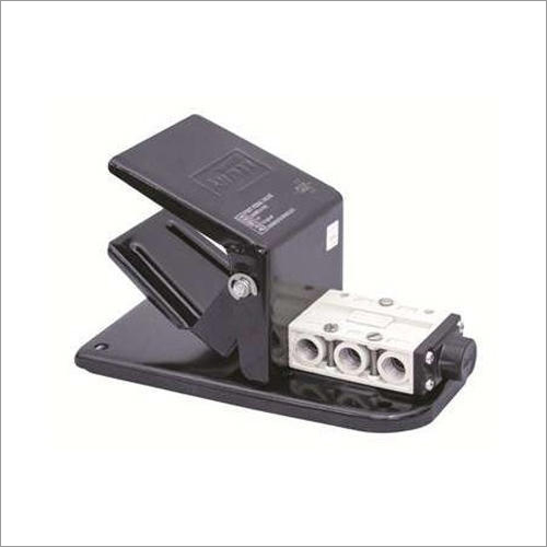 Airmax Foot Pedal Valve - Metal Construction, 1/4 Inch Size, Matte Black Color , Low Pressure 0-10 Kg/cm2