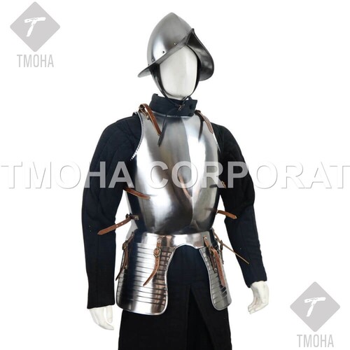 Medieval Steel Half Body Armour Roman Legatus Cuirass With Vendel Chain Helmet / Gothic Armor Suit HA0001