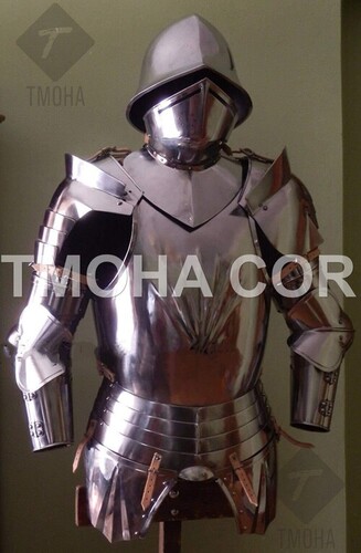 Medieval Steel Half Body Armour Roman Legatus Cuirass With Vendel Chain Helmet / Gothic Armor Suit HA0004