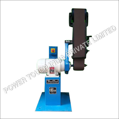 Blue Single Ended Belt Grinding Machine