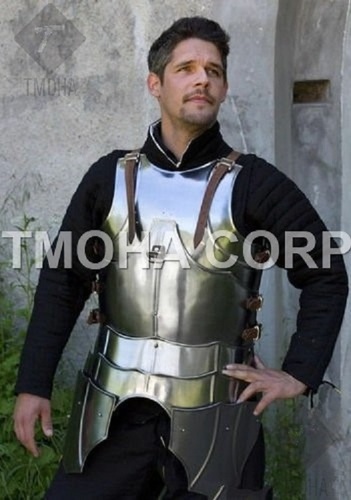Medieval Steel Half Body Armour Roman Legatus Cuirass With Vendel Chain Helmet / Gothic Armor Suit HA0011