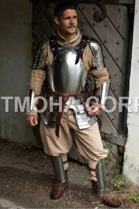 Medieval Steel Half Body Armour Roman Legatus Cuirass With Vendel Chain Helmet / Gothic Armor Suit HA0012