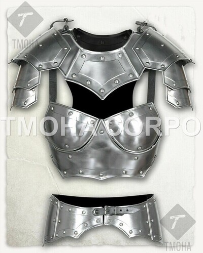 Medieval Steel Half Body Armour Roman Legatus Cuirass With Vendel Chain Helmet / Gothic Armor Suit HA0017