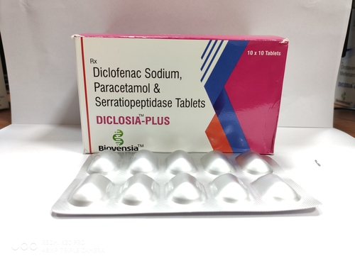 Diclofenac Pottasium 50mg Paracetamol 325mg Serratiopeptidase  15mg