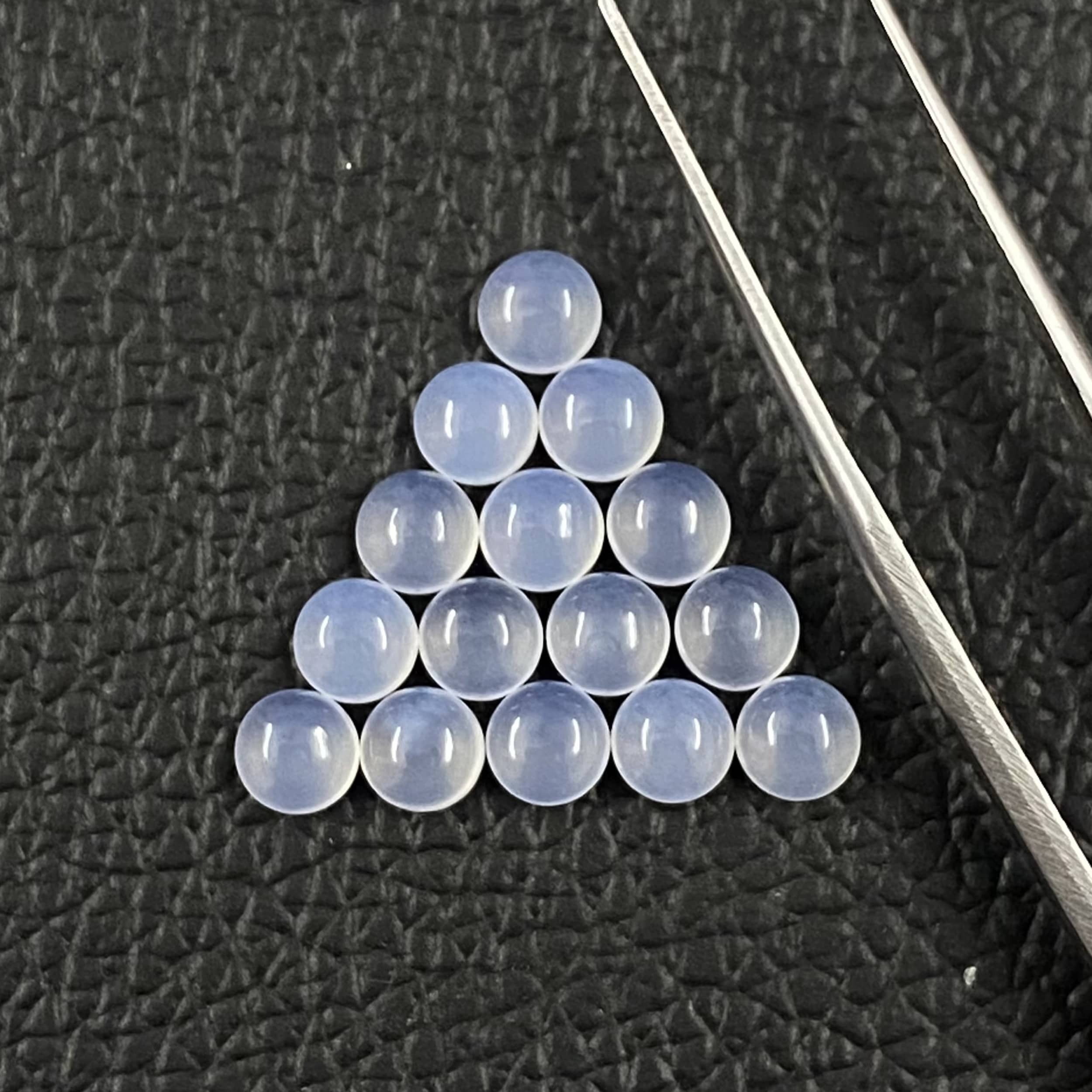 Blue Chalcedony Round Cabochon Loose Gemstones
