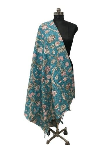 Cotton Kantha Printed Scarves - Color: Multi