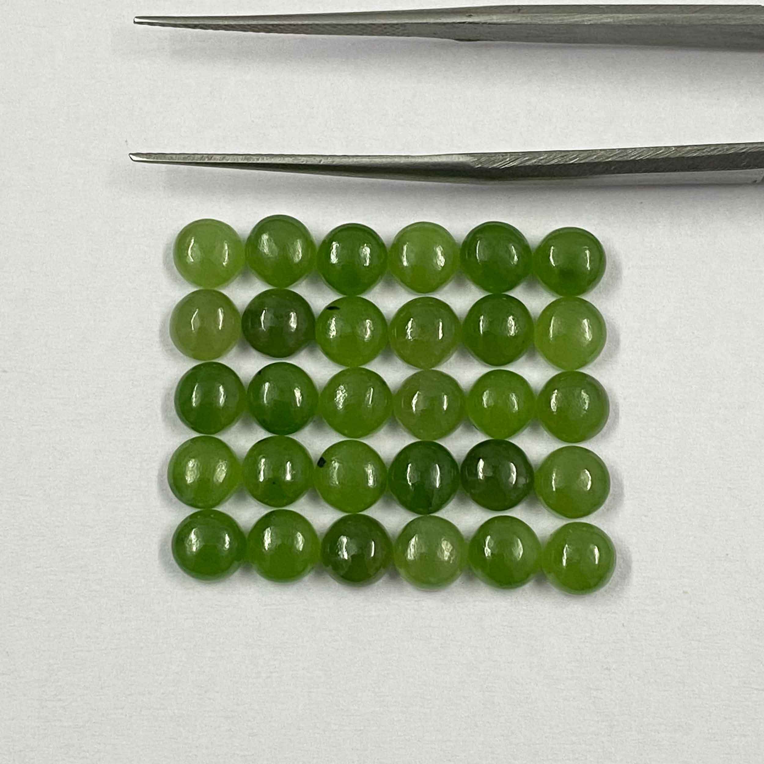 Nephrite Jade Round Cabochon Loose Gemstones