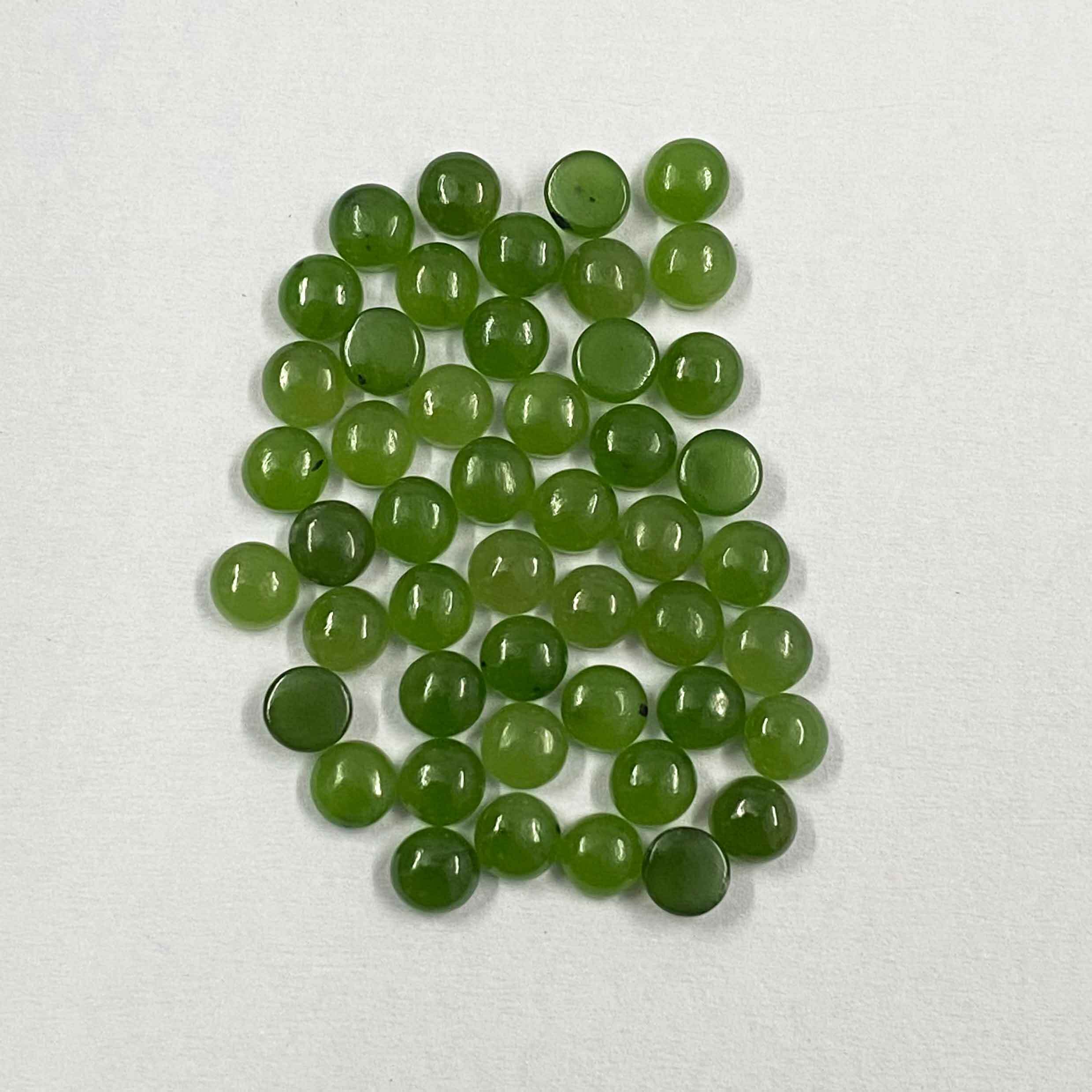 Nephrite Jade Round Cabochon Loose Gemstones