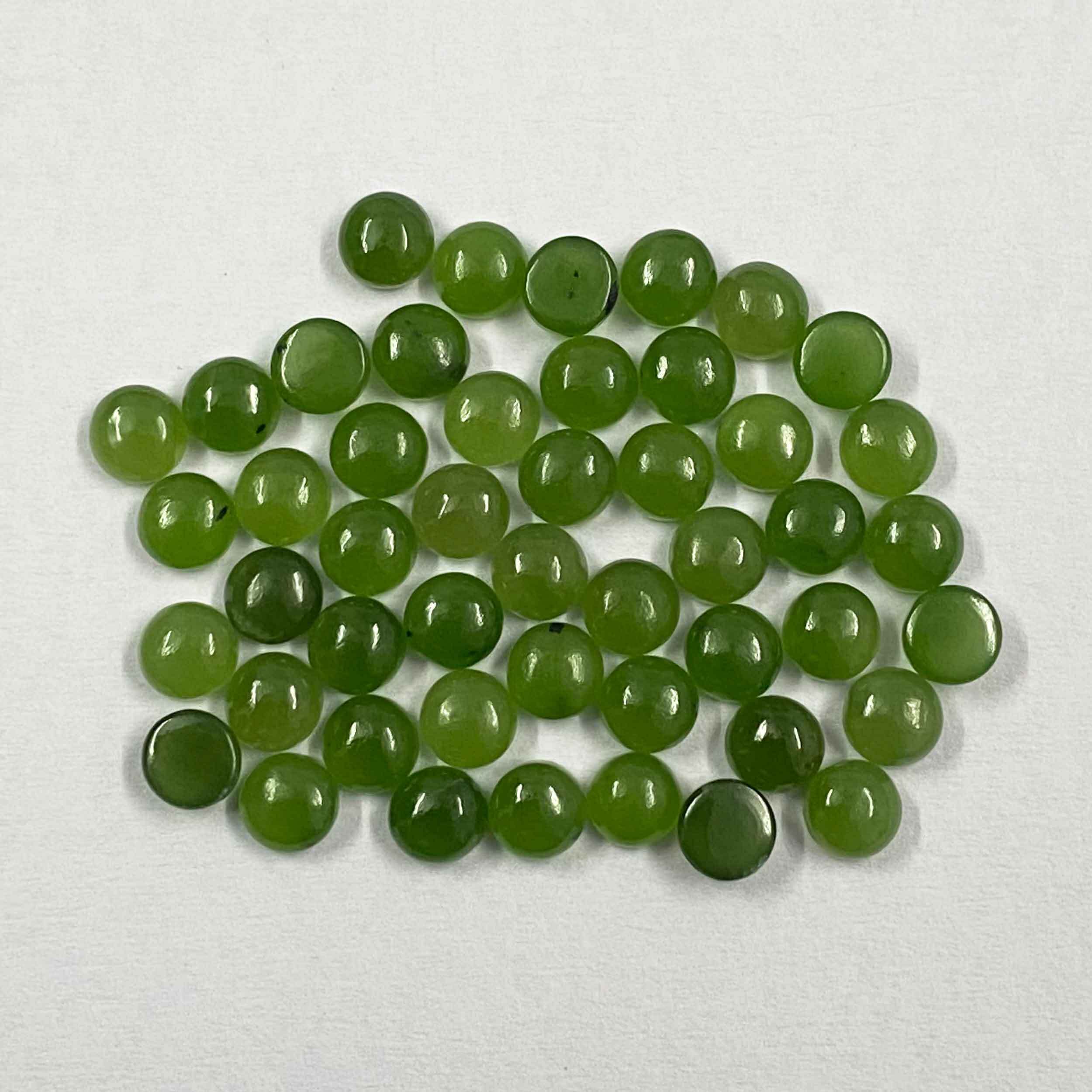 Nephrite Jade Round Cabochon Loose Gemstones