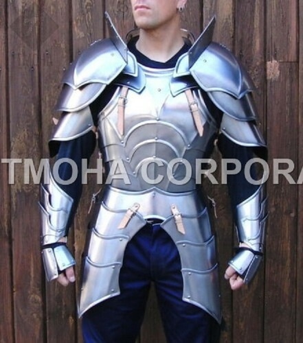 Medieval Steel Half Body Armour Roman Legatus Cuirass With Vendel Chain Helmet / Gothic Armor Suit HA0026