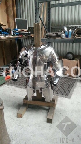 Medieval Steel Half Body Armour Roman Legatus Cuirass With Vendel Chain Helmet / Gothic Armor Suit HA0027
