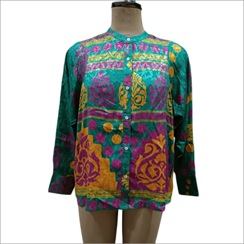 Ladies Fancy Printed Shirt - Cotton Material | Washable Fabric for Effortless Style and Comfort