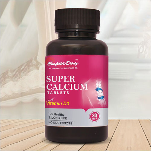 Super Calcium Vitamin D3 Tablets Age Group: For Adults