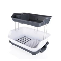 Dish Drainer Rack - Plastic Material, Multicolor Design | Convenient Sink Drying Rack For Utensil Organization & Space Saving