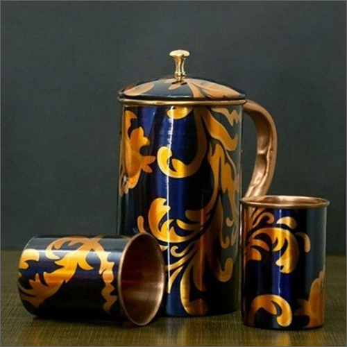 Printed Copper Jug Set