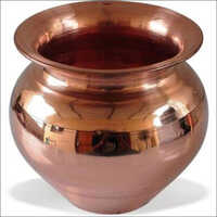 Copper Lota - 1000ml Capacity, 7.5x7.5 Inch Plain Design | 100% Pure Copper With Glossy Finish, Easy To Maintain, Ideal For Health And Spiritual Use