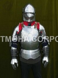 Medieval Steel Half Body Armour Roman Legatus Cuirass With Vendel Chain Helmet / Gothic Armor Suit HA0044