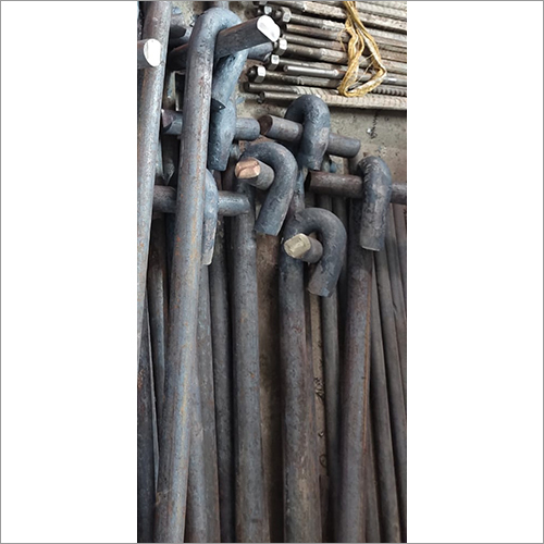 40 MM MS Foundation Bolt - Industrial Grade, Bulk Size Options Available | Powder Coated Surface Treatment, Ideal for Industrial and Automobile Applications