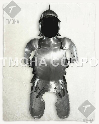 Medieval Steel Half Body Armour Roman Legatus Cuirass With Vendel Chain Helmet / Gothic Armor Suit HA0056