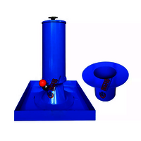 Sand Pouring Cylinder Field Density Test Apparatus - Steel Material, 300x300mm Base, 500mm Height, Blue Color | Accurate Tests, Easy Use, Field Portable, Reliable Results, Astm D1556 Compliance