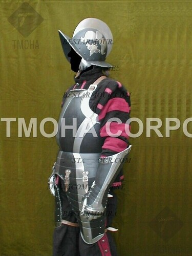 Medieval Steel Half Body Armour Roman Legatus Cuirass With Vendel Chain Helmet / Gothic Armor Suit HA0066
