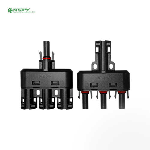 1500Vdc 60A 3 To 1 Solar Branch Connectors Pv Branch Connectors Solar Panel Parallel Connectors - Color: Black