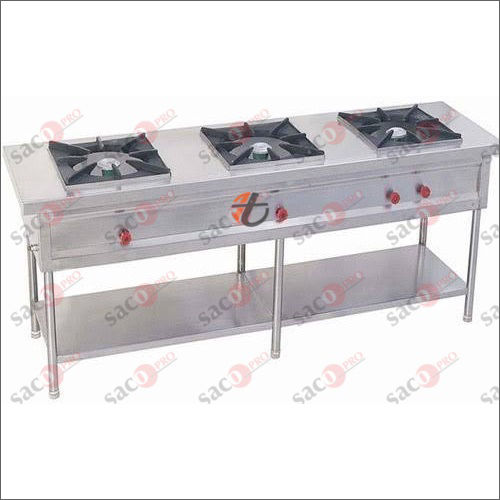 Semi Automatic 3 Burner Cooking Range