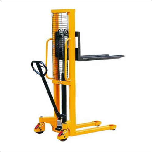Yellow Manual Hydraulic Stacker