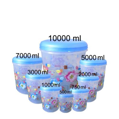 AIR TIGHT PLASTIC TRANSPARENT CONTAINER SET
