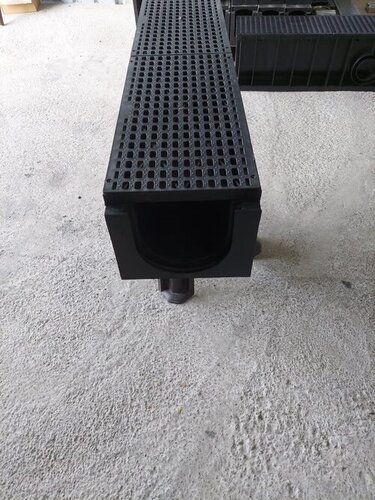 Channel Drain With HDPE Grating