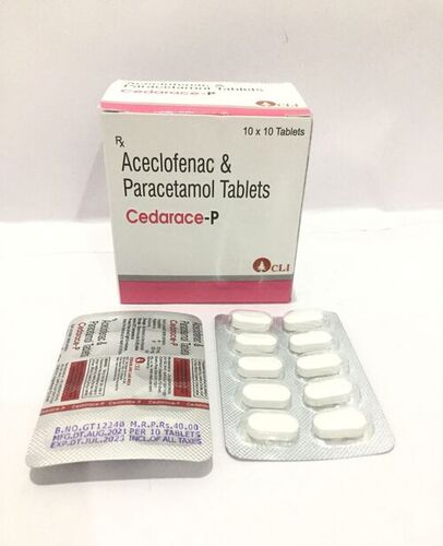 Aceclofenac Paracetamol - Composition: Aceclofenac 100 Mg, Paracetamol 325 Mg | Form: Uncoated Tablets, Pack Size: 10x10 Alu-alu Box