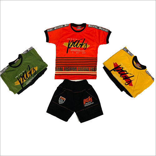 Different Colors Available Boys Casual T Shirt Set