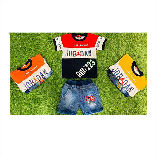 Different Colors Available Kid Lycra T-Shirt Set