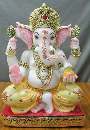 Eco-friendly Marble Ganpati Ji Statue