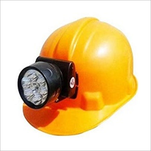 Yellow Safety Helmet With Led Torch