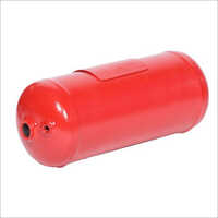 High Pressure Air Tank - Mild Steel, Horizontal Orientation, Red Color | Max Pressure 150-200 Psi, Ideal For Industrial Machinery